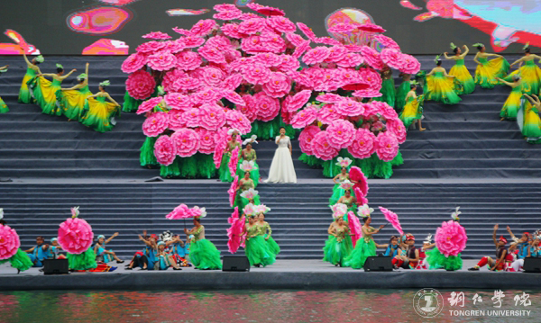 beat365官网2000余名学生在2017年“大明边城杯”龙舟赛开幕式上大放异彩